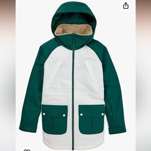 Burton Prowess Snow Jacket Size M Botanical Garden Green White Ski Snowboard